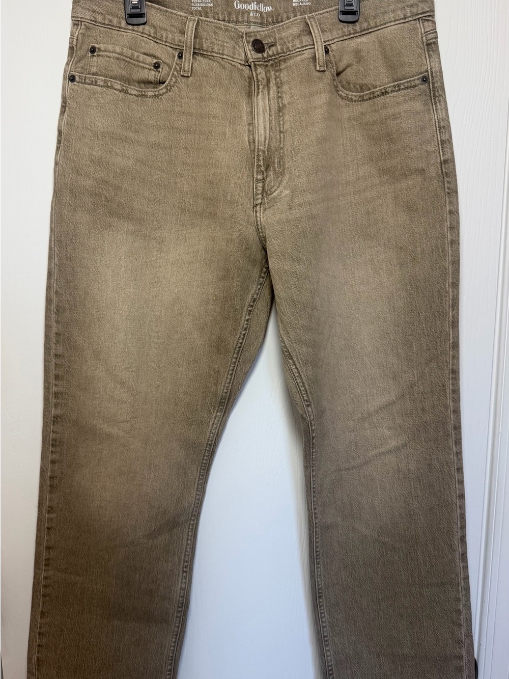 Goodfellow & Co Men's Slim Straight Jeans in Olive (TOTAL FLEX FLEXIBILIDAD)